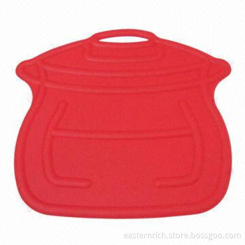 Pot-shaped silicone trivet, sized 21x19.5cm